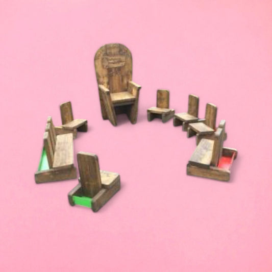 Fairy tale outdoor story time seating set