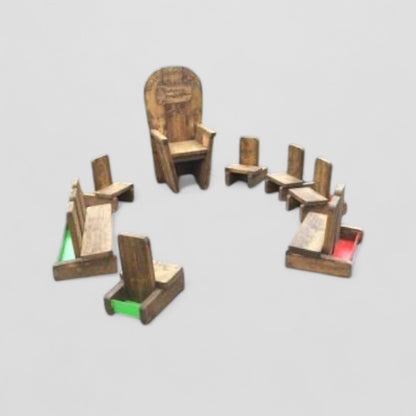 Fairy tale outdoor story time seating set