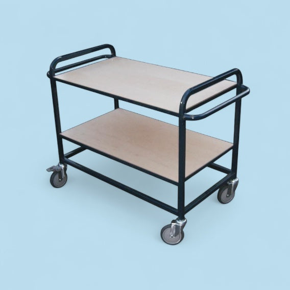 2 flat shelf trolley