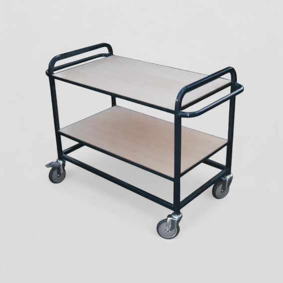 2 flat shelf trolley