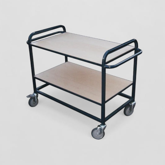 2 flat shelf trolley
