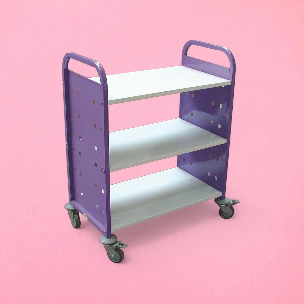 Aluminium flat shelf trolley