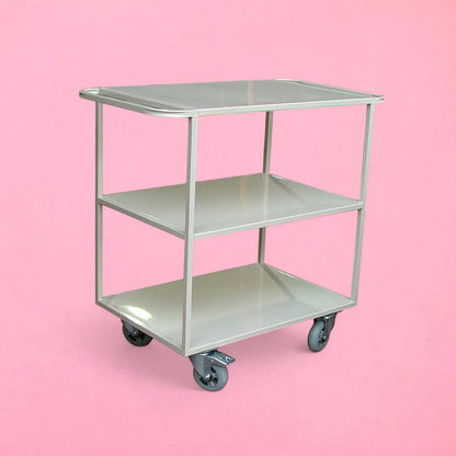 Wide flat shelf trolley