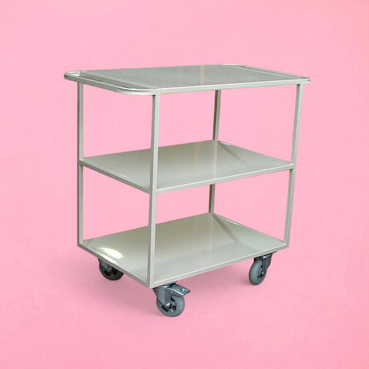 Wide flat shelf trolley