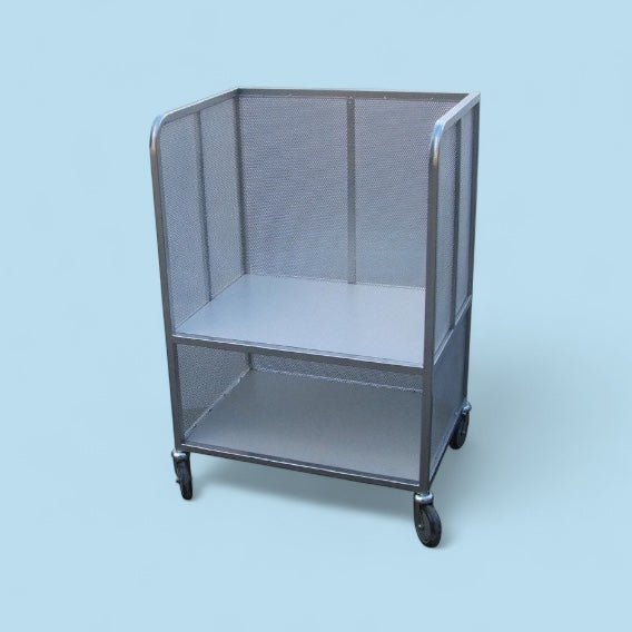 3 sided 2 shelf trolley