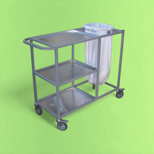 3 shelf aluminium laundry trolley