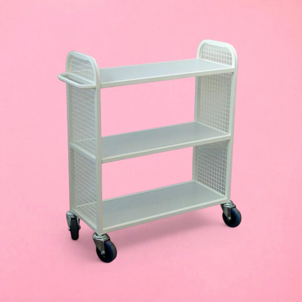 Steel flat shelf trolley