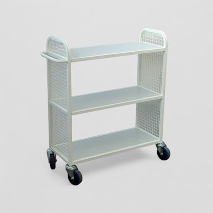 Steel flat shelf trolley