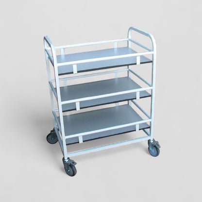 3 flat shelf trolley with sides