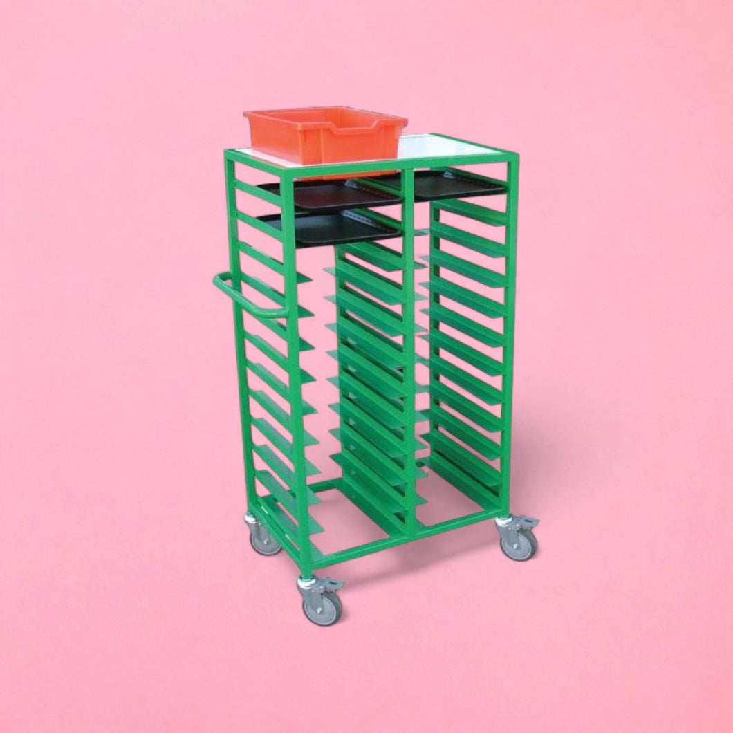 24 tray collection trolley