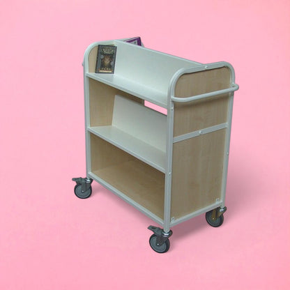 Double sided book trolley