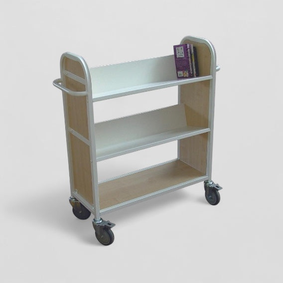 Single sided book trolley