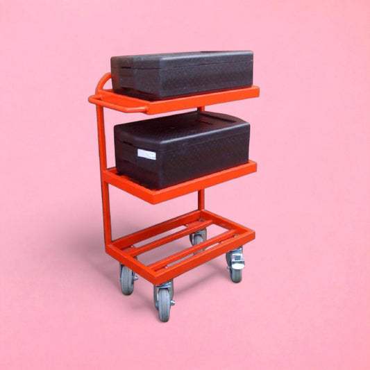 Small hot box transport trolley