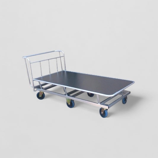 Raised platform flatbed trolley