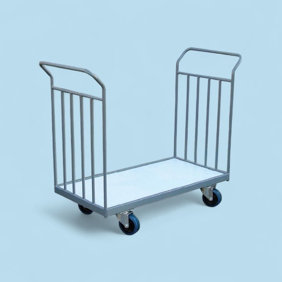 Two handle flat base trolley