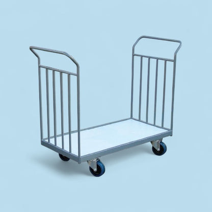Two handle flat base trolley
