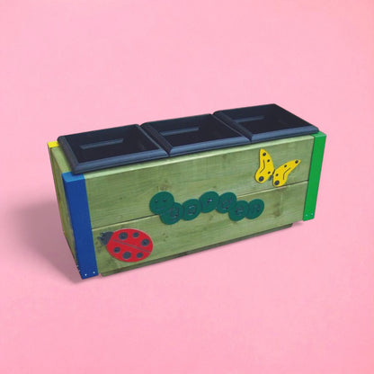 Rectangular 3 planter garden box