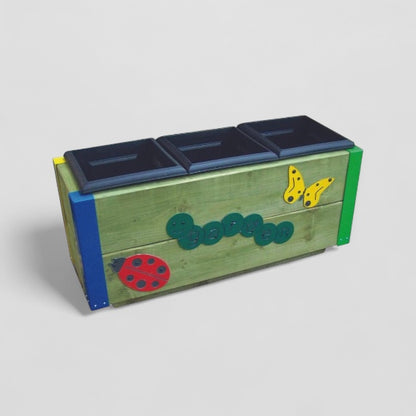 Rectangular 3 planter garden box