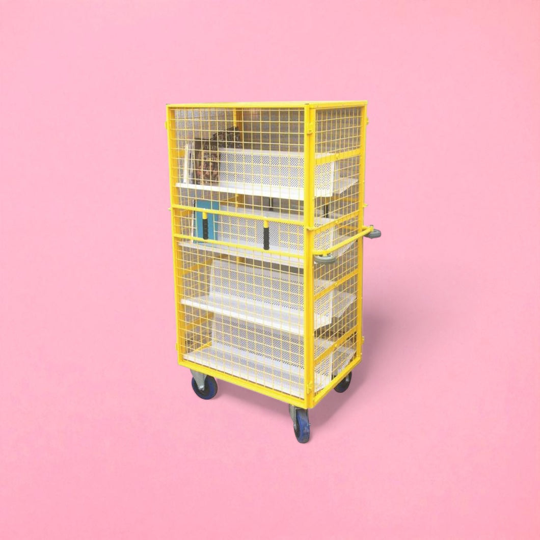 Book transporter trolley cage