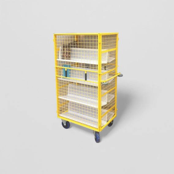 Book transporter trolley cage