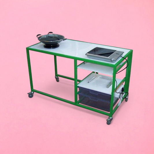 Standard cooking worktop station trolley