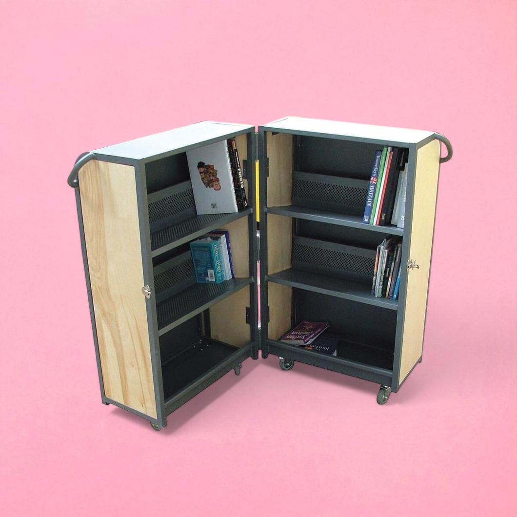 Lock in book trolley