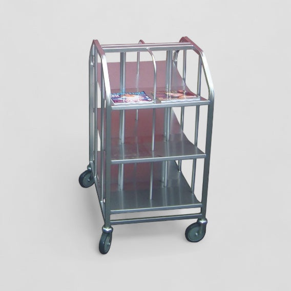 Compact magazine storage trolley