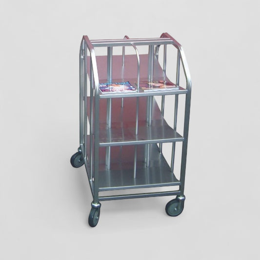 Compact magazine storage trolley