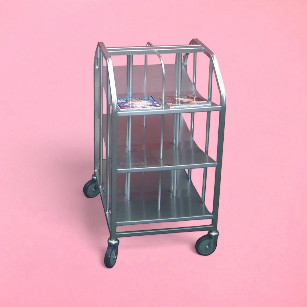Compact magazine storage trolley