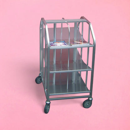Compact magazine storage trolley