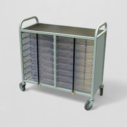 Locking aluminium tray trolley