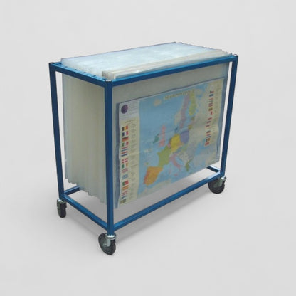 Map/plan/poster/artwork storage trolley