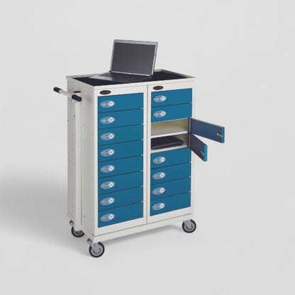 Laptop secure storage storage trolley