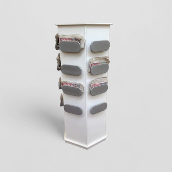 3 sided newspaper & magazine dispenser