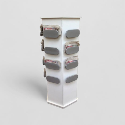 3 sided newspaper & magazine dispenser