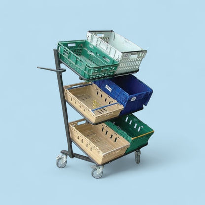 Nesting 6 large tote box trolley