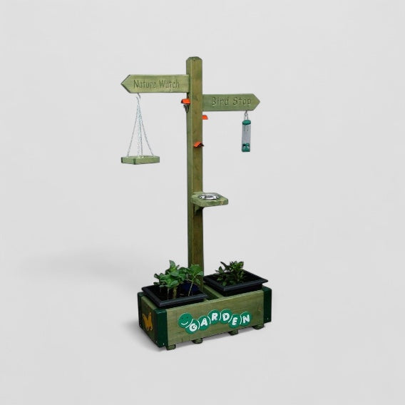 Bird feeding station with camera