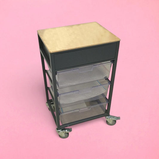 Display tray and storage trolley