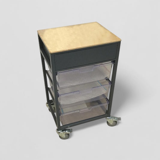 Display tray and storage trolley