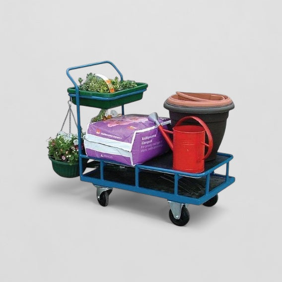 All in one garden centre shelf trolley