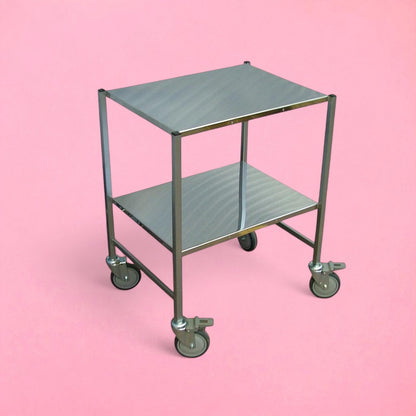Small stainless steel trolley