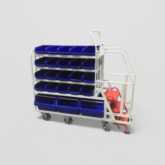 Multi tier step storage trolley st09