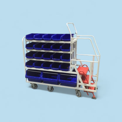 Multi tier step storage trolley st09