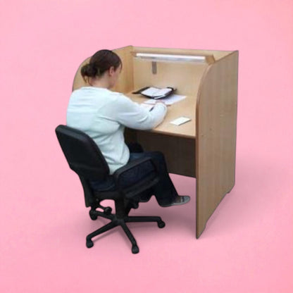 Study booth with light