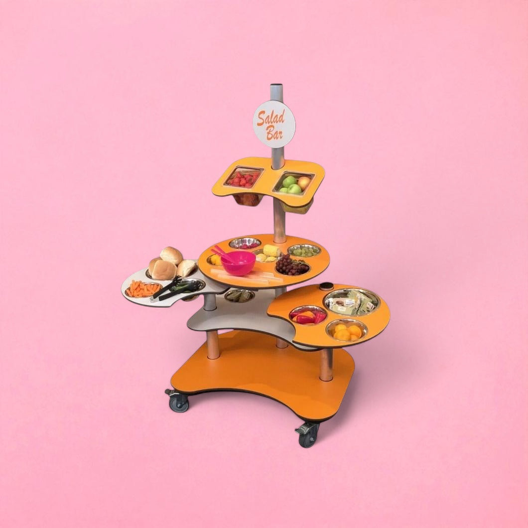 Fold away salad bar with a twist