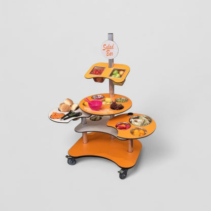 Fold away salad bar with a twist