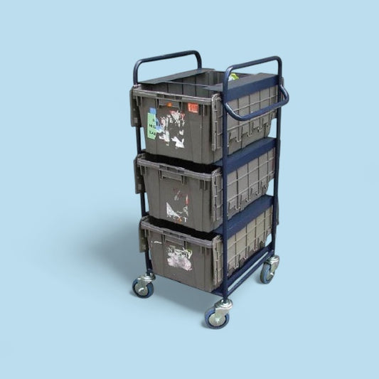 3 tote box trolley
