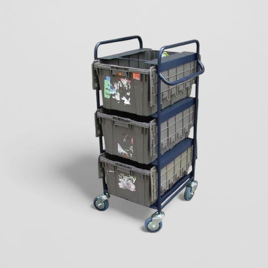 3 tote box trolley