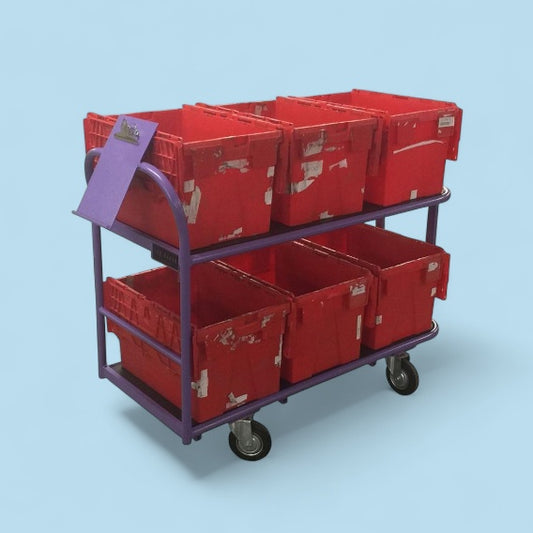 6 tote box trolley