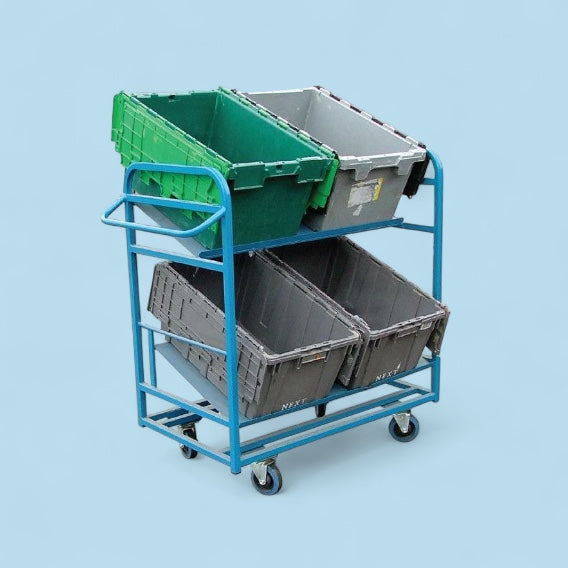 4 large tote box trolley